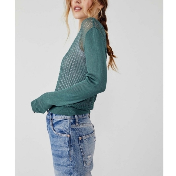 Free People H20 Crew Pullover / Jaded NWT - Picture 2 of 10